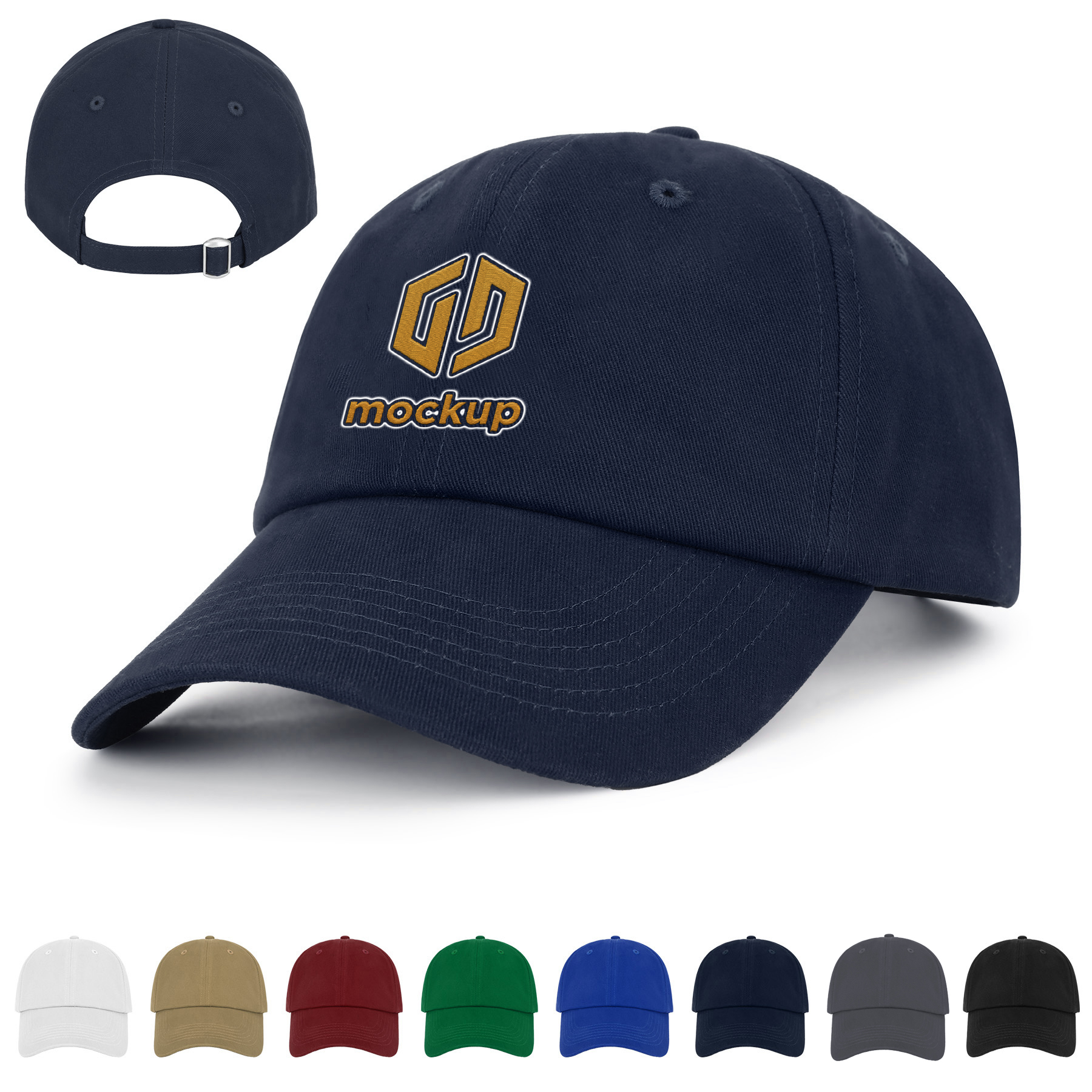 Classic Custom Brushed Cotton Twill Baseball Cap 4