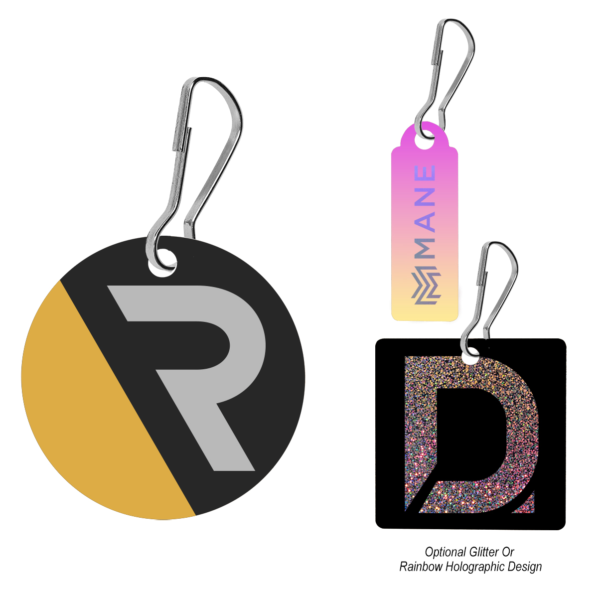 Acrylic Zipper Pull - Custom Shape 3" 2