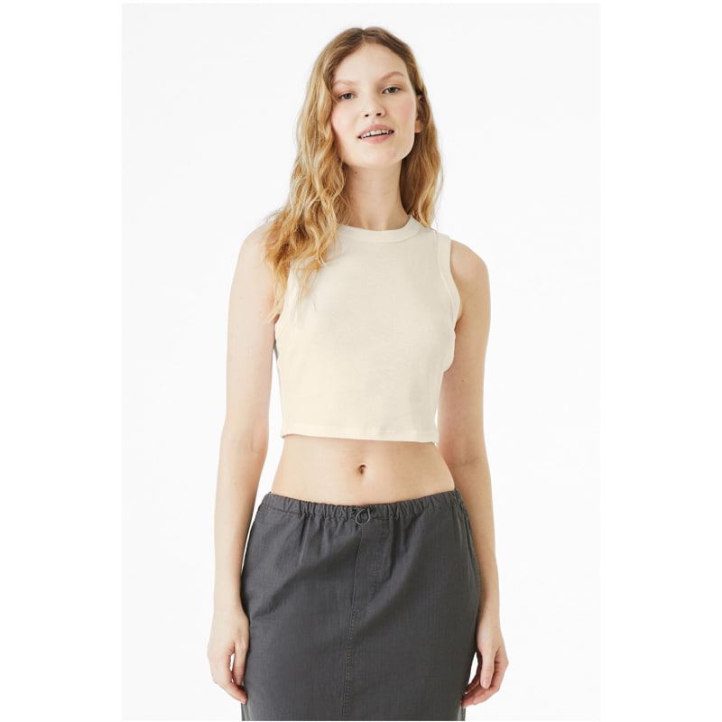 Bella + Canvas Ladies' Micro Rib Muscle Crop Tank 11