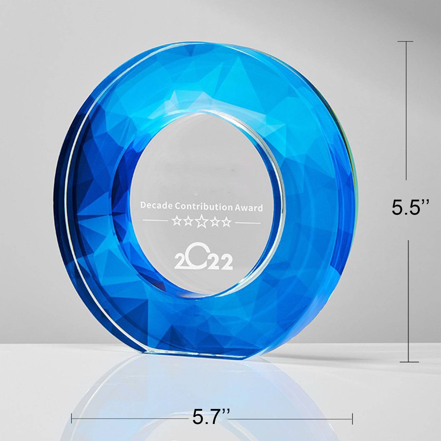 Colorful round crystal trophy 2