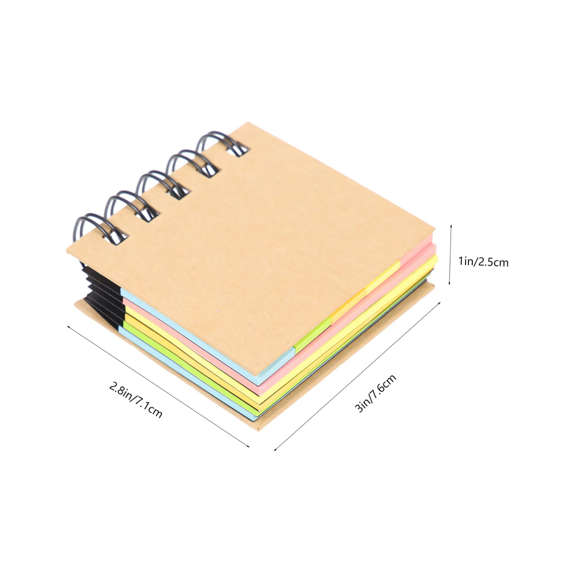Colorful Sticky Notes Spiral Notebook with Flags and Large Pads 4