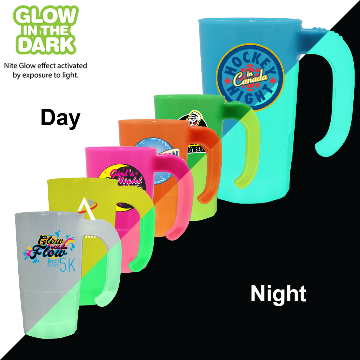 20 oz. Nite Glow Stackable Beer Stein 4