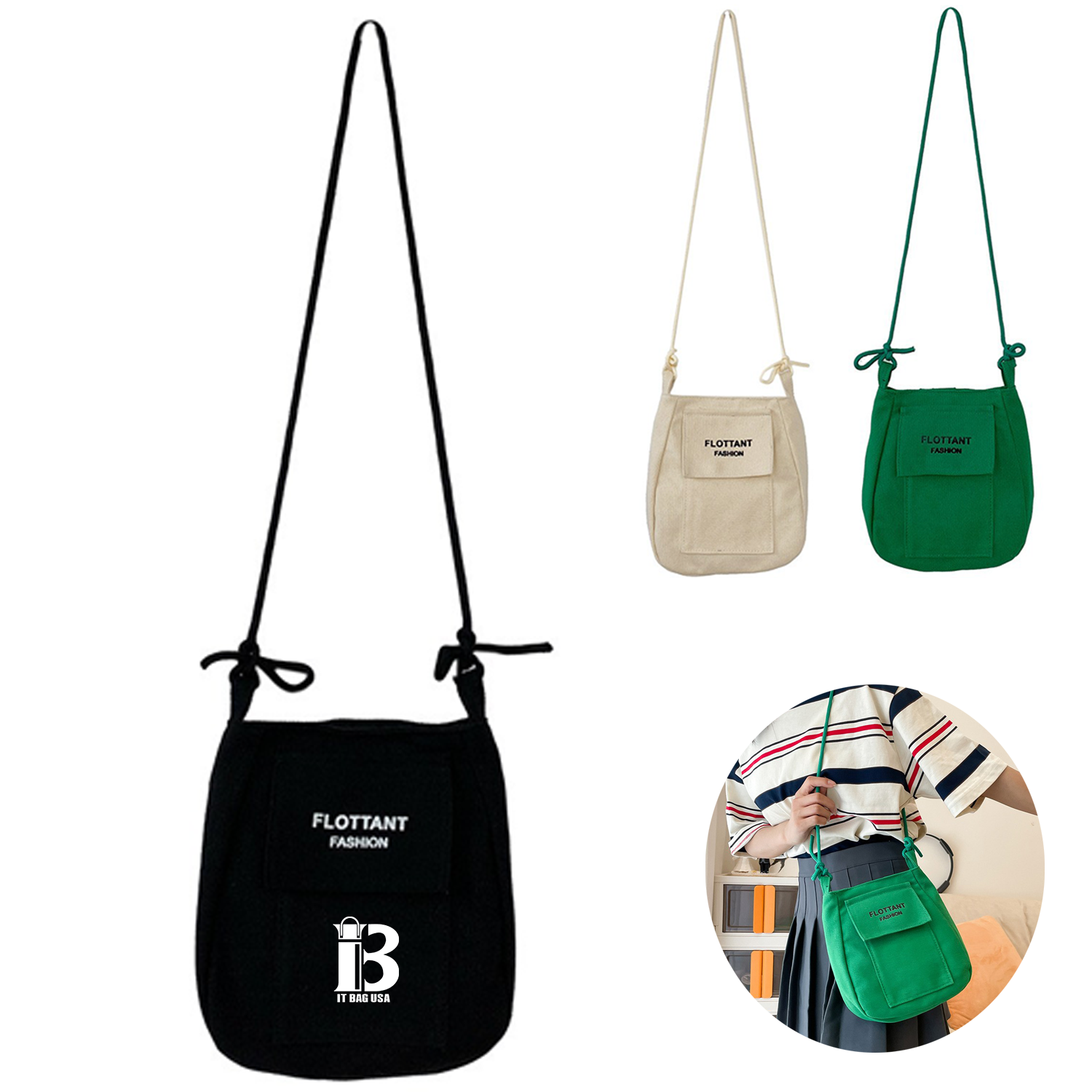 Portable Crossbody Canvas Bag 20