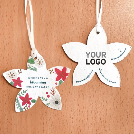 Blooming Holiday Flower Seed Paper Holiday Ornaments 1