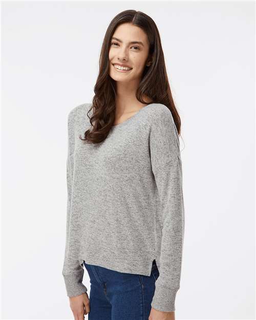 Women's Cuddle Fleece Boxy Crewneck Pullover - L06 43