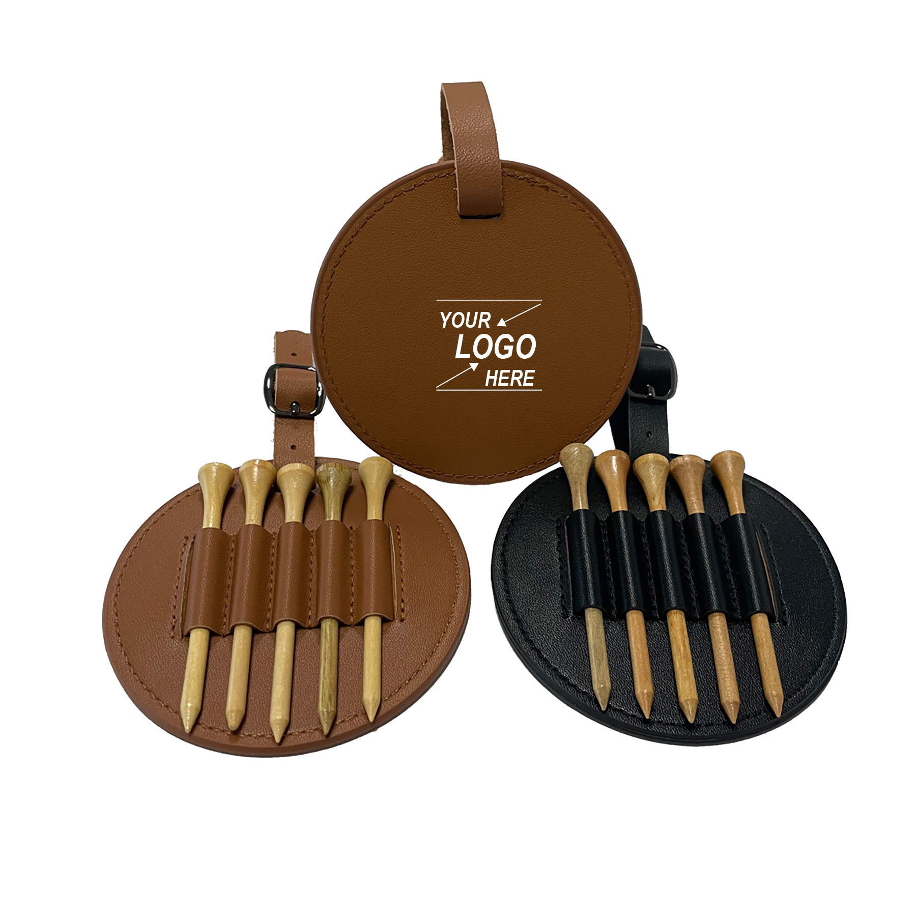 Leather Golf Tee Holder Pouch 6