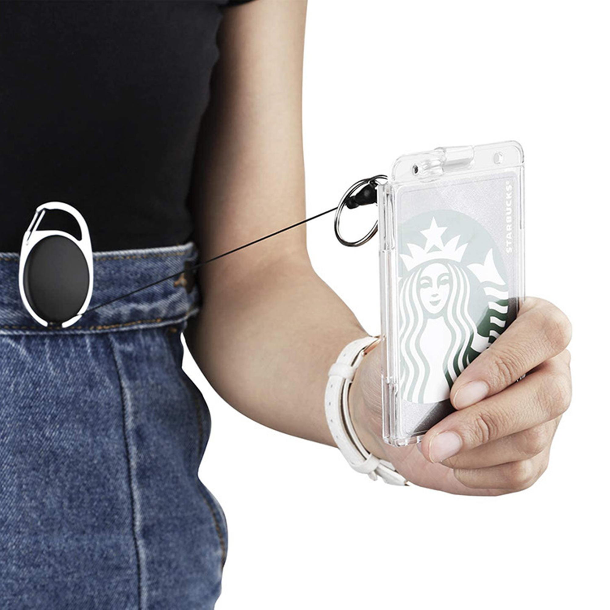 Clear Vertical Badge Holder With Thumb Slot 3
