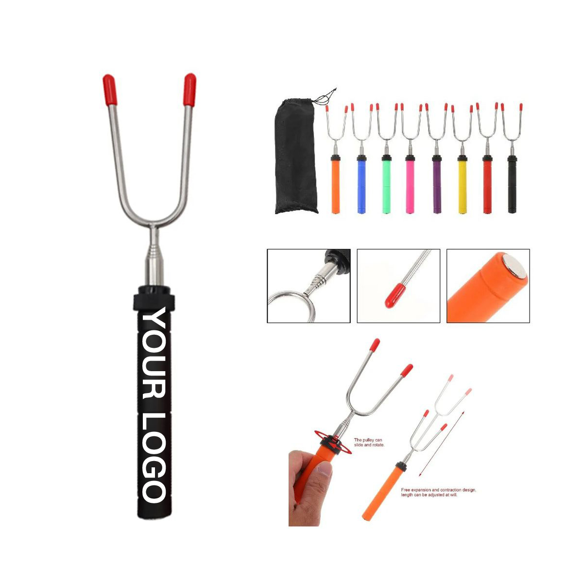 Telescoping Campfire Roasting Fork 6