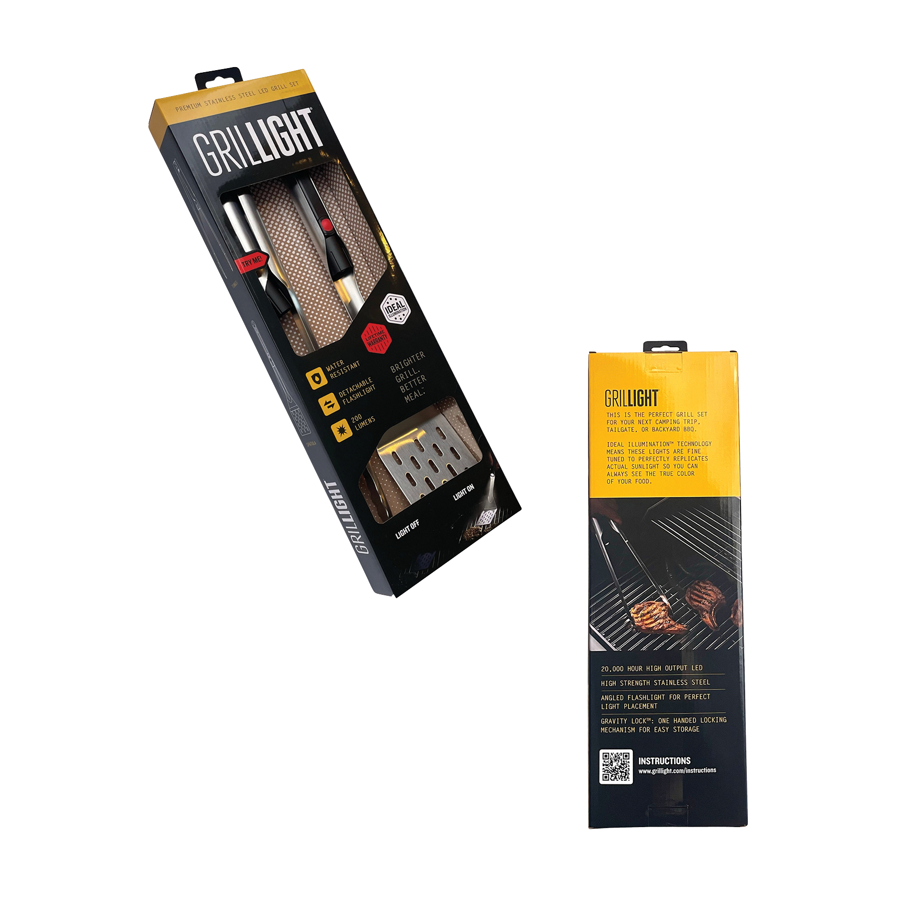 Grillight® Premium Stainless Steel LED Grill Set 4