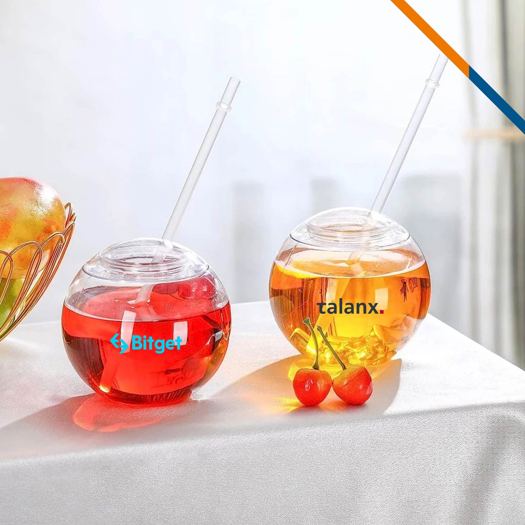 Hahn Plastic Cocktail Ball With Straw - 15 OZ. 5