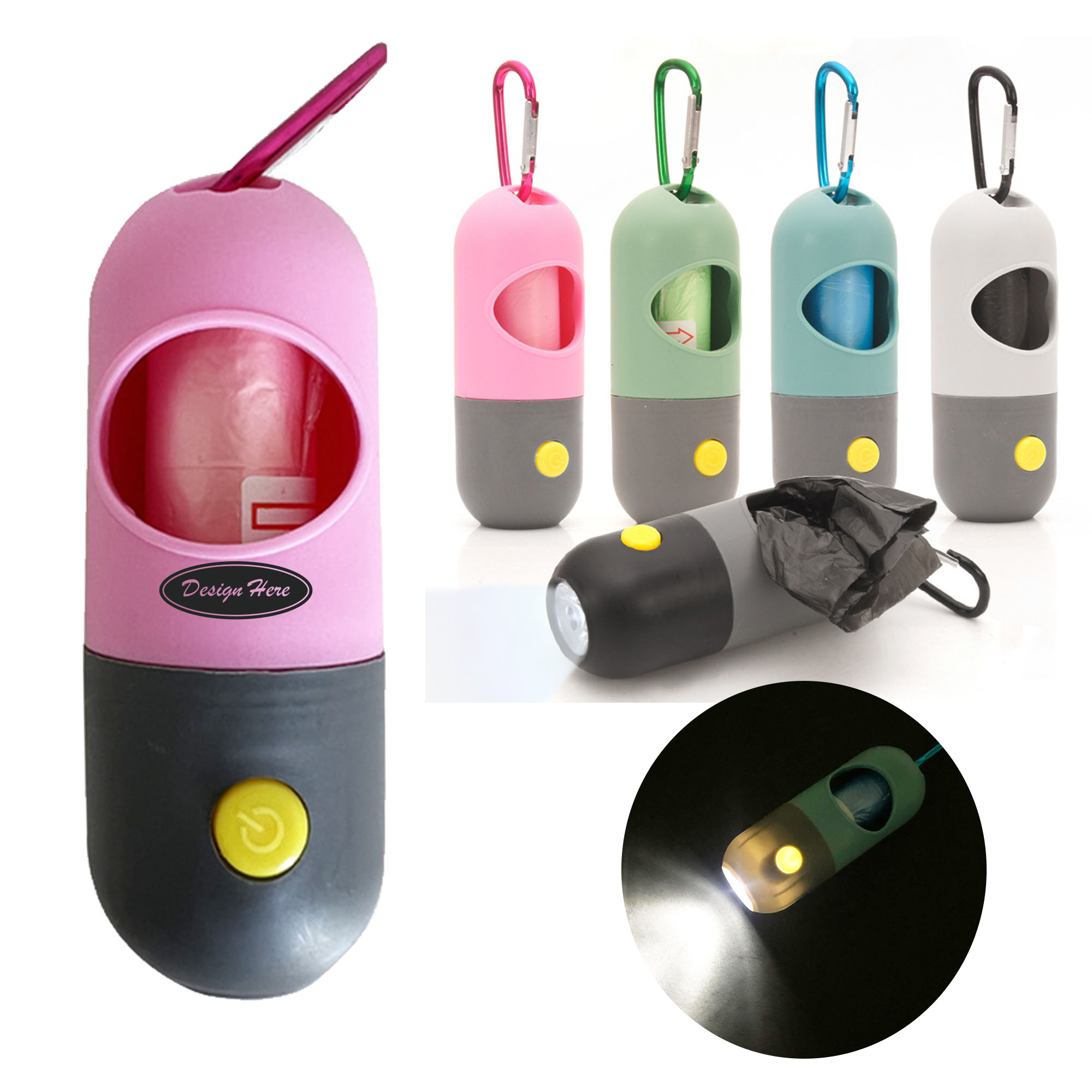 Convenient Dog Waste Bag Dispenser Featuring LED Flashlight 2