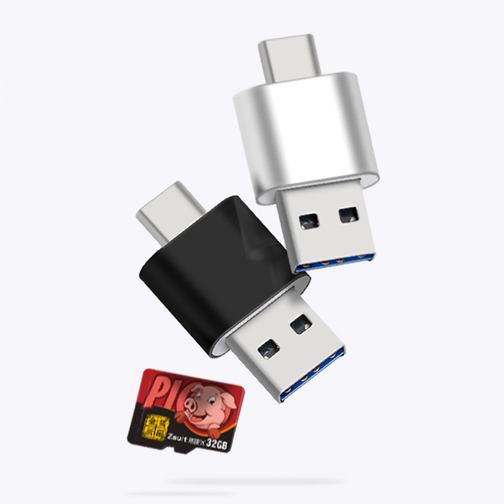 MicroSD Card Reader with Type-C and USB-A 16