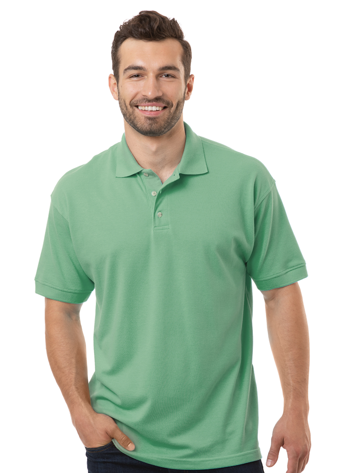 Blue Generation - Men's Pocketless Superblend Short Sleeve Polo 8
