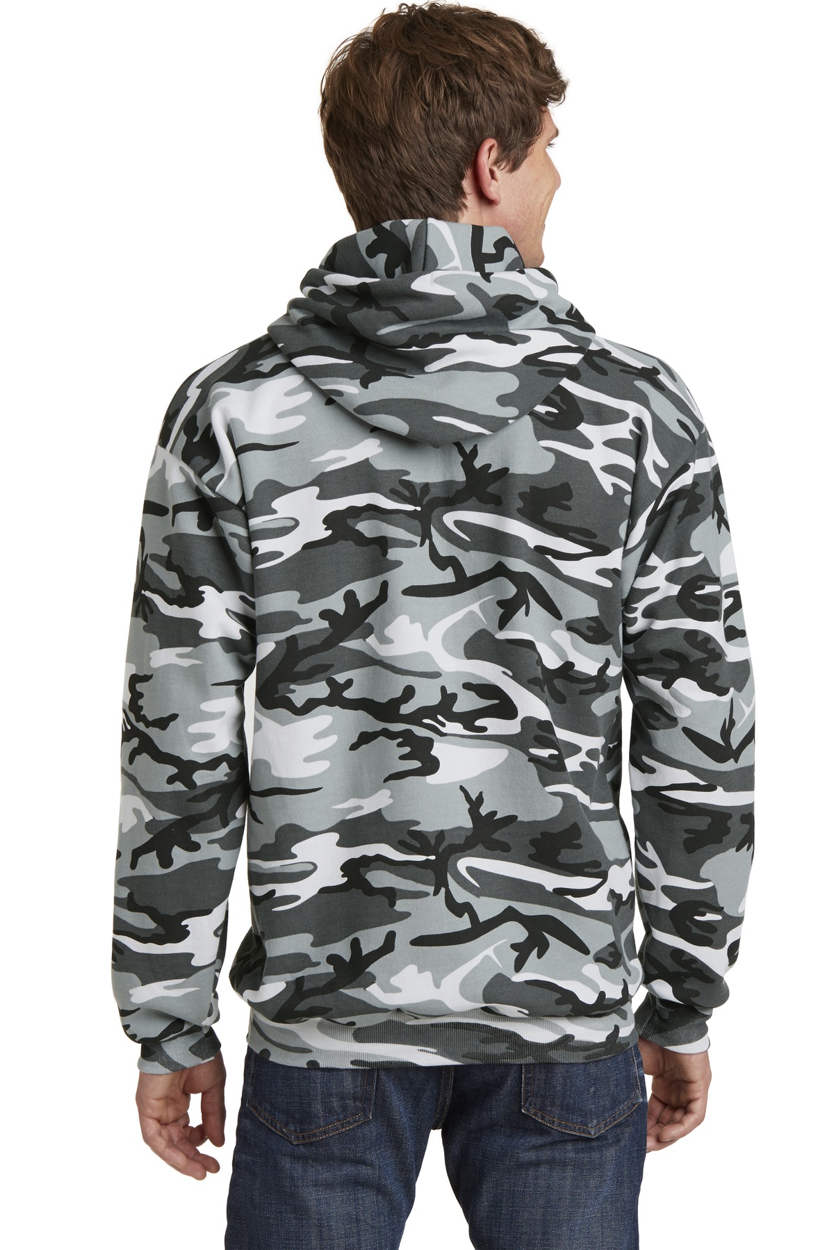 Port & Co Core Fleece Camo Pullover Hooded Sweatshirt. PC78HC 34