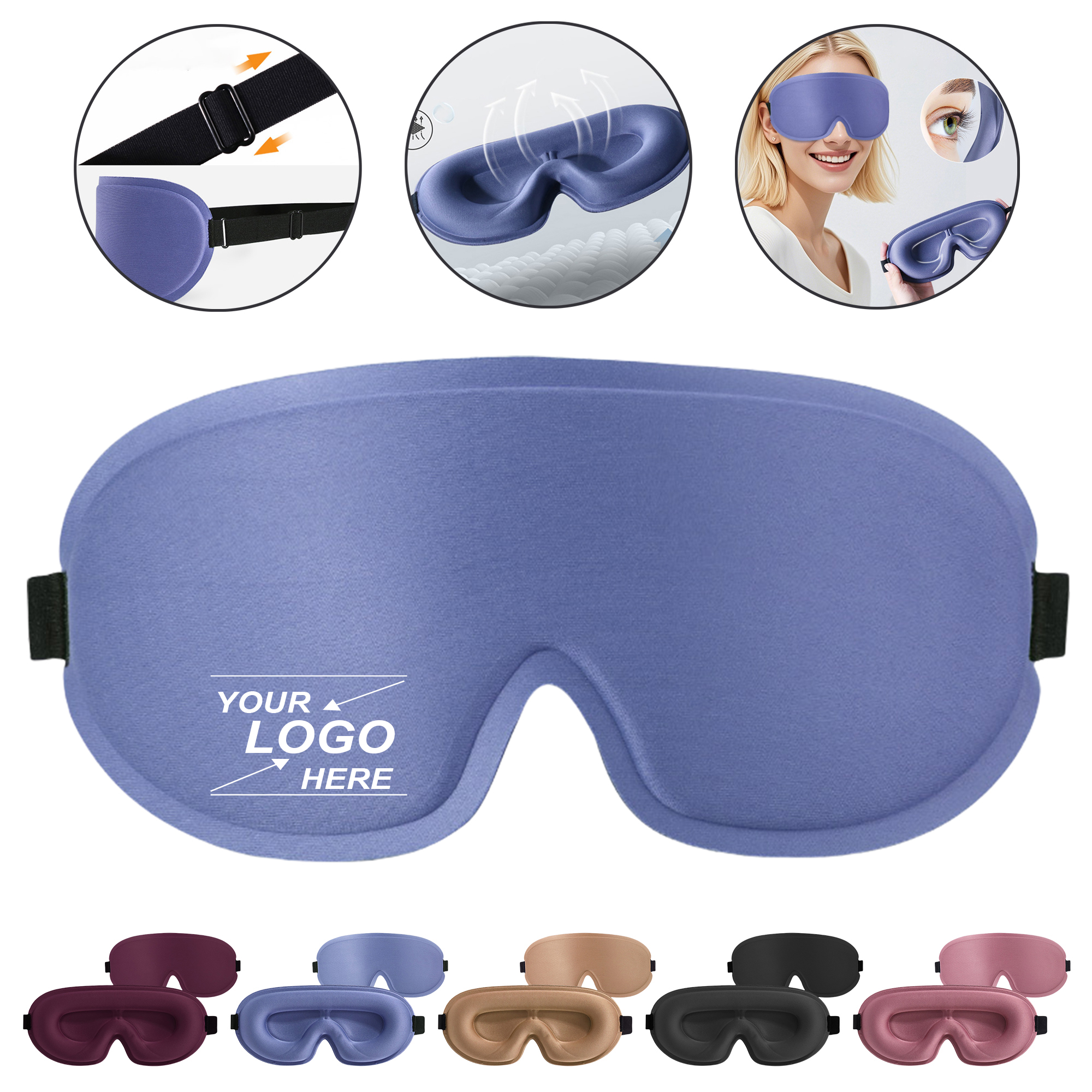 3D Sleep Mask with Hollow Nose Bridge 7
