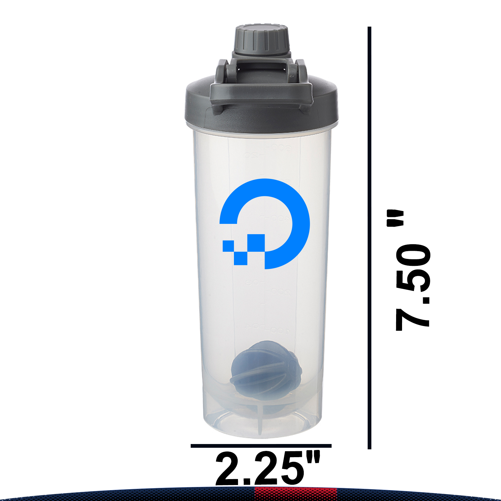 Casful Plastic Shaker Bottle - 24 OZ. 6