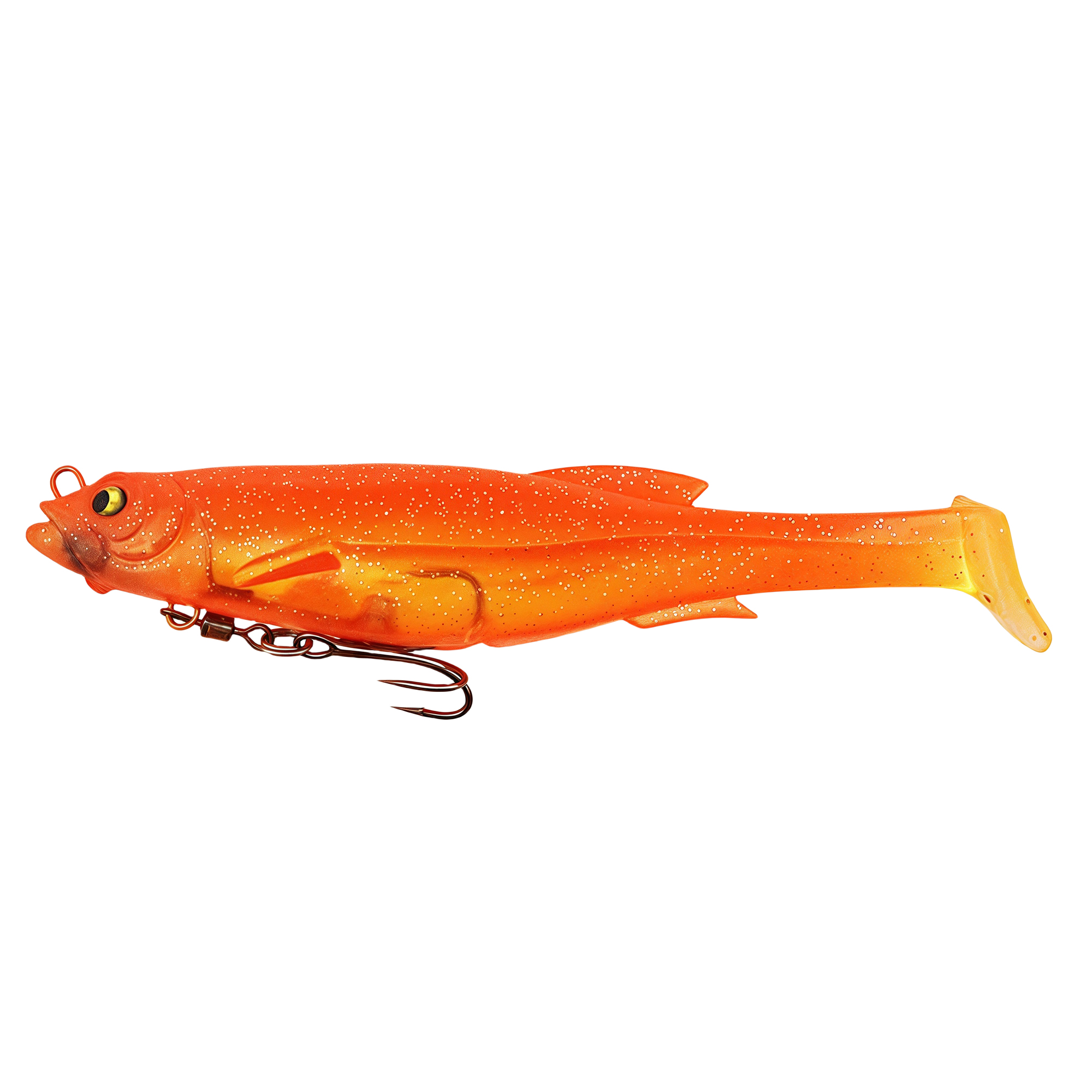 21g Lead-Free T-Tail Swivel Soft Bait Fishing Lure with Treble Hook for Saltwater 4