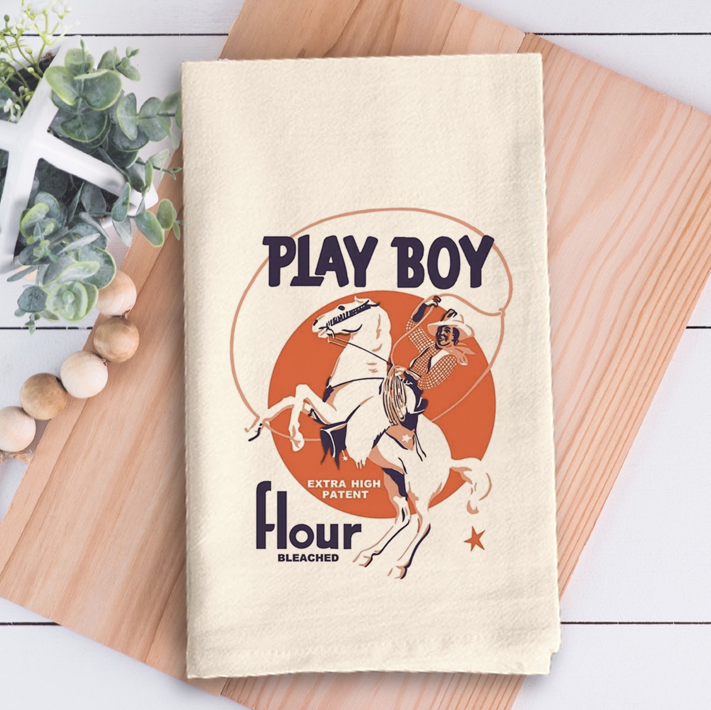 Natural Vintage Flour Sack Tea Towel 5