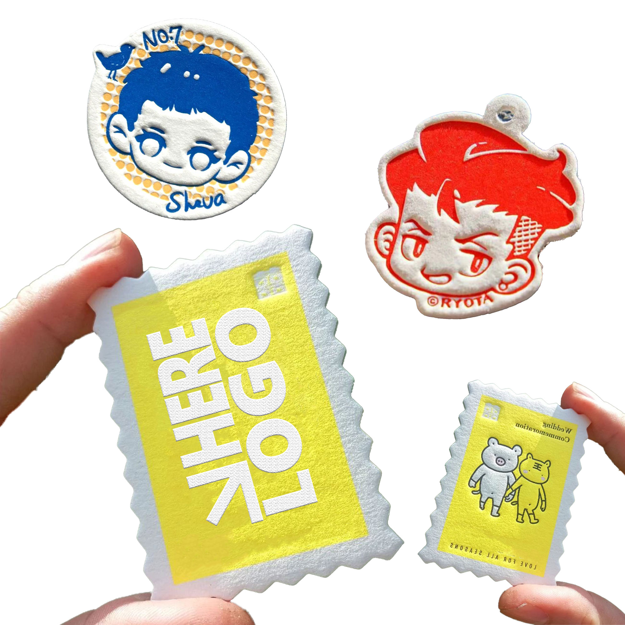 MOQ 10 Seed Paper Pins Personality Badge 2" 2