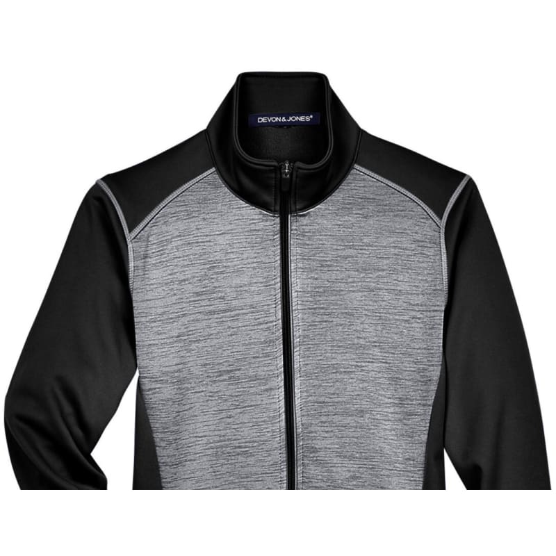 Devon & Jones Ladies' Newbury Colorblock Mélange Fleece Full-Zip 7