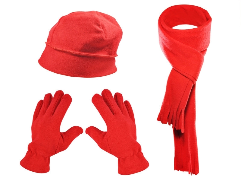 Hat Scarf Glove Fleece Set 3