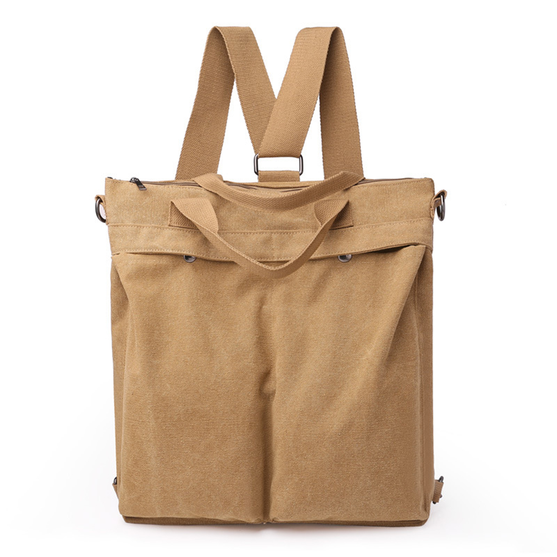 Portable Adjustable Straps Canvas Backpack 4