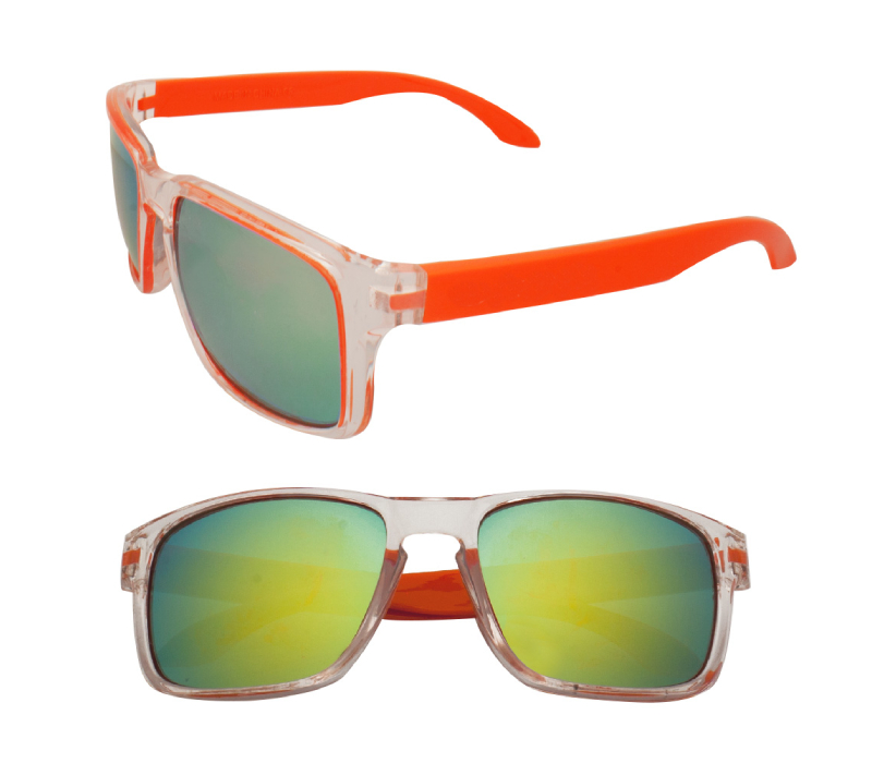 Two-Tone Mirror Lenses Polycarbonate Sunglasses 5