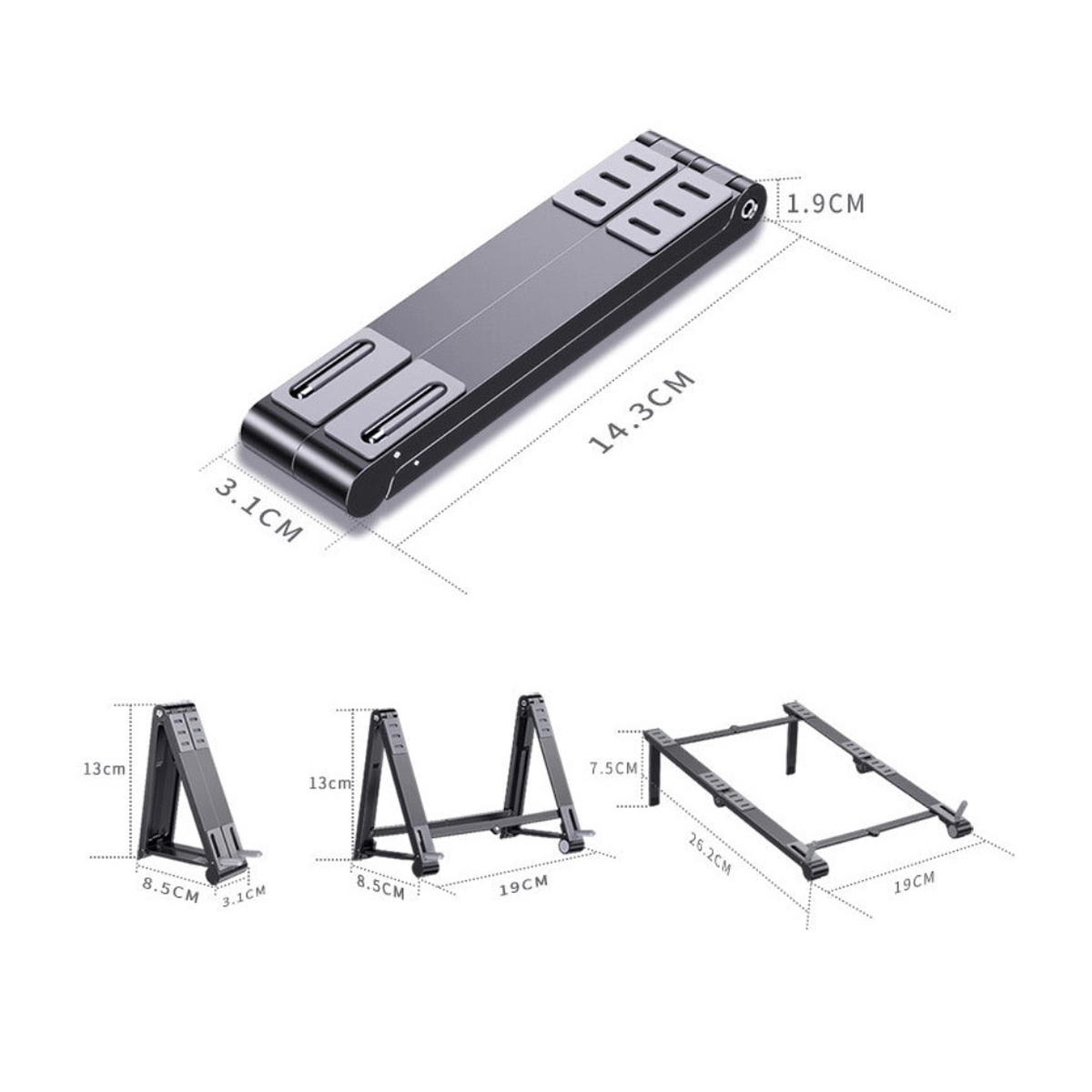 Foldable Portable Desktop Holder For Phone/Laptop/Pad 3