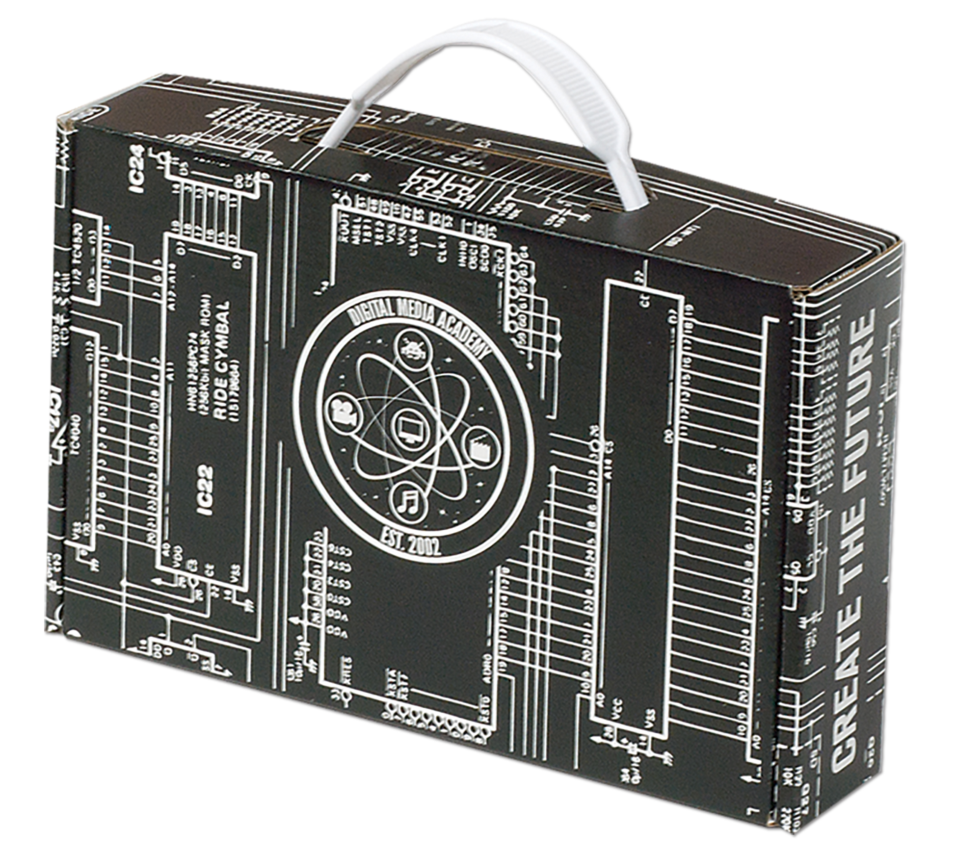 8 3/4" x 5 3/4" x 2" - E-Flute Box with Handle 2