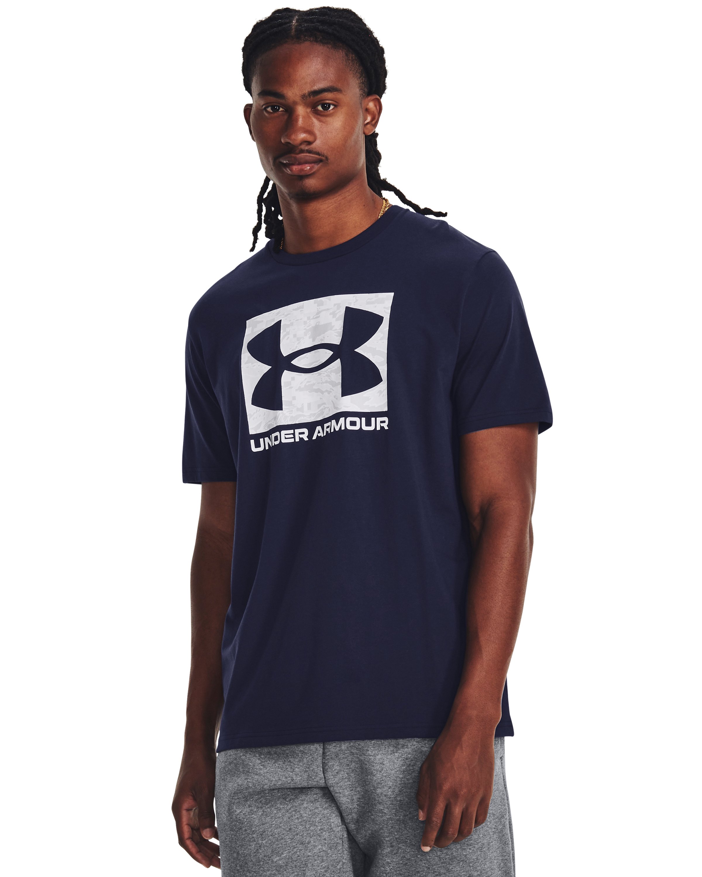 UA ABC Camo Boxed Logo Men's Short Sleeve 12