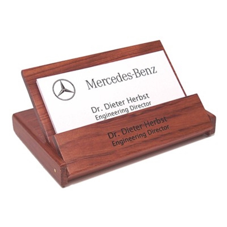 Laser Engraved Rosewood Card Holder 2