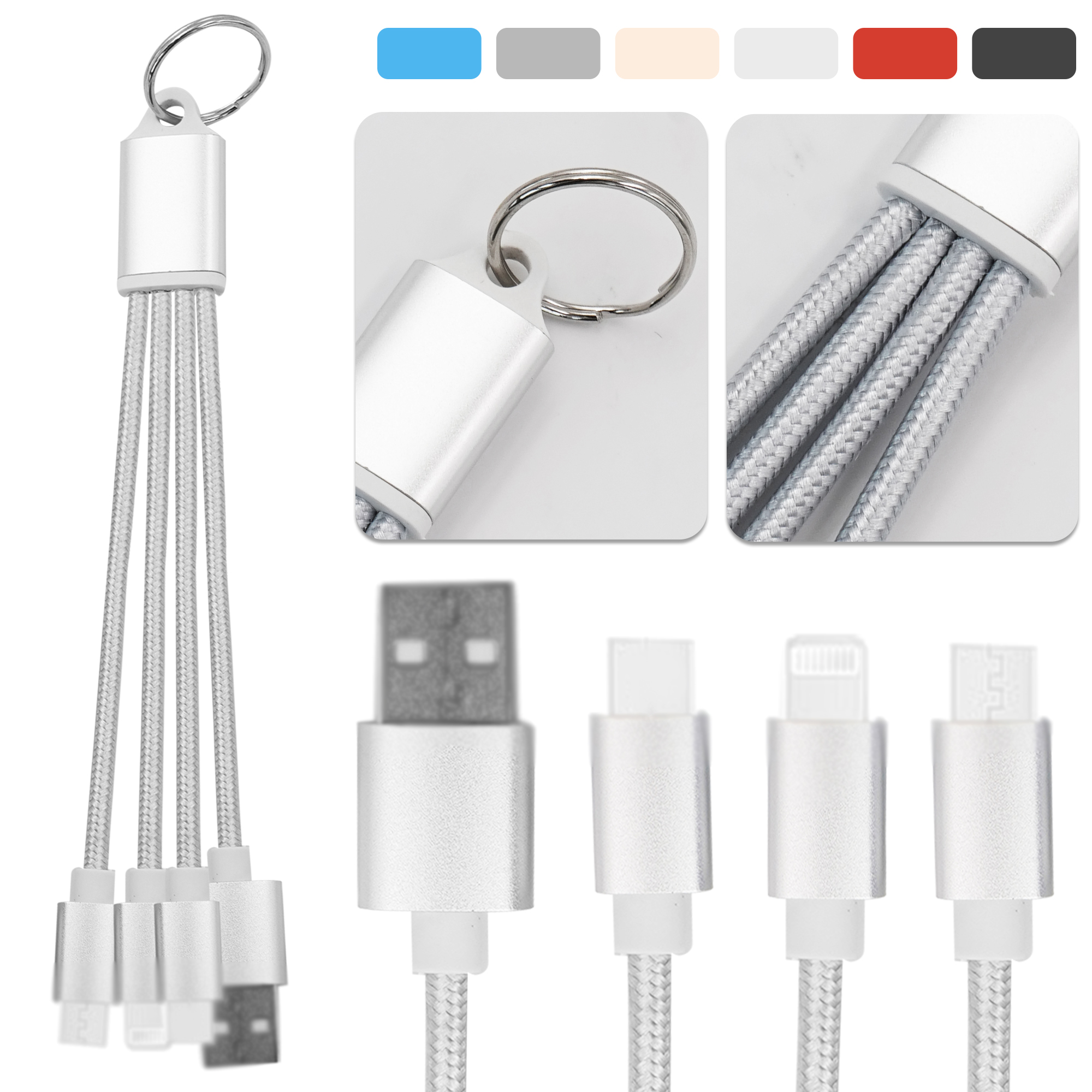 4-In-1 Keychain Charging Cable 1