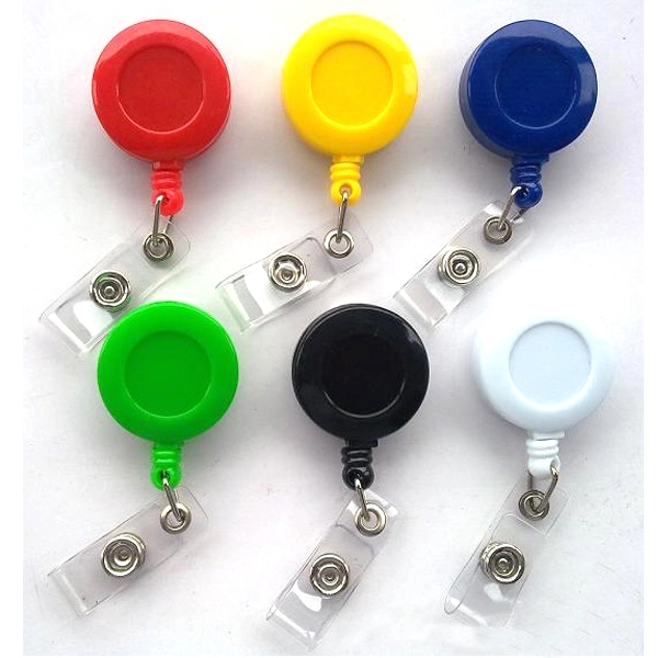 Promotional Giveaway Round Retractable Badge Holder 2