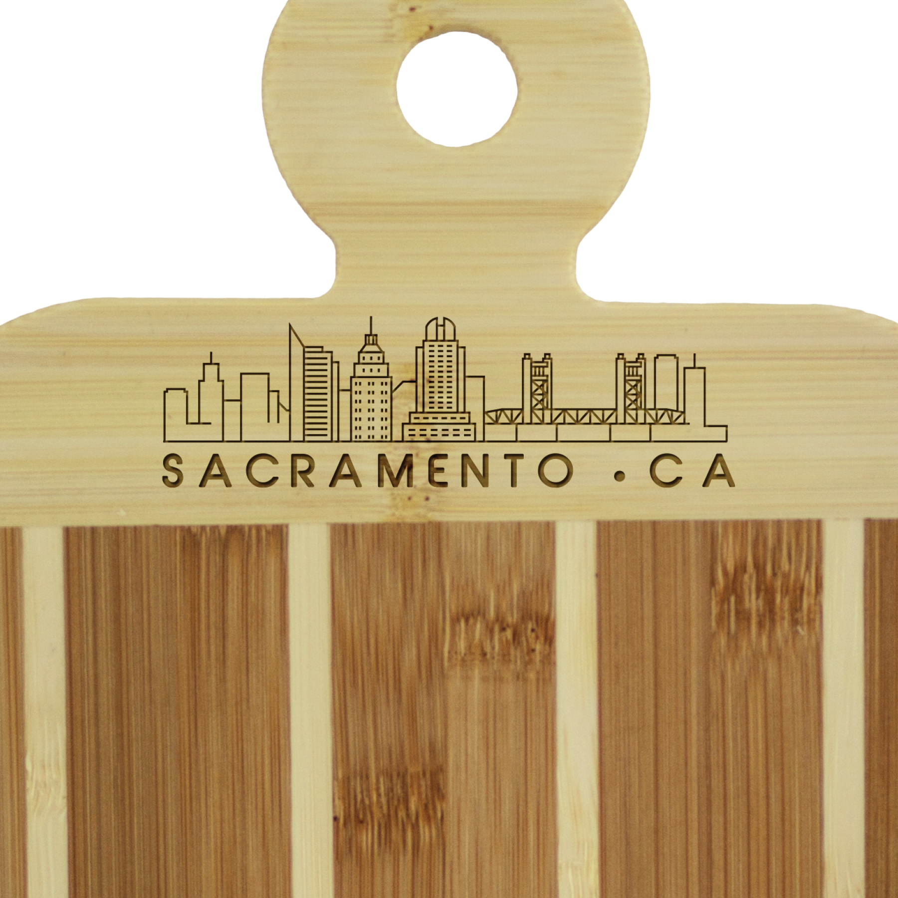 Striped Paddle City Skyline Board - Sacramento 1