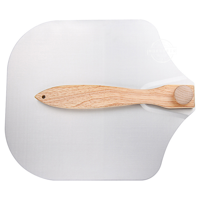 12 Inch with Foldable Wood Handle Stainless Steel Pizza Rocker Cutter 9