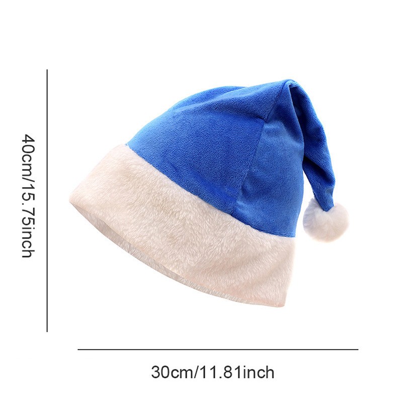Soft Plush Christmas Santa Hat for Adult 3