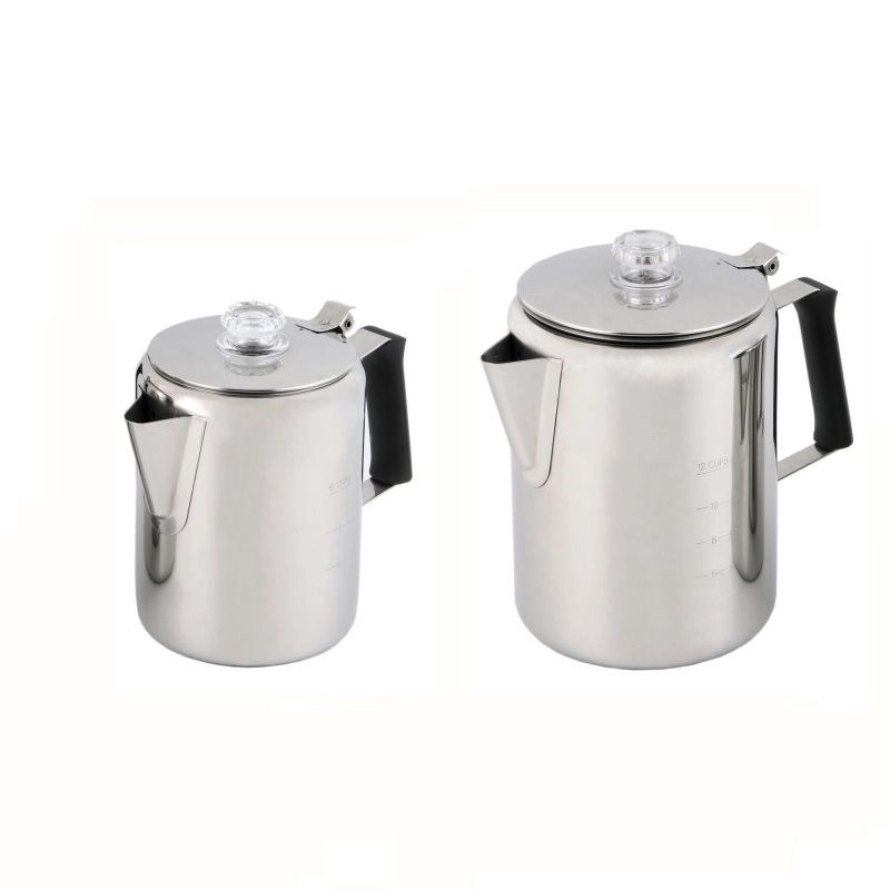 Camping Stainless Steel Percolator Coffee Pot 2