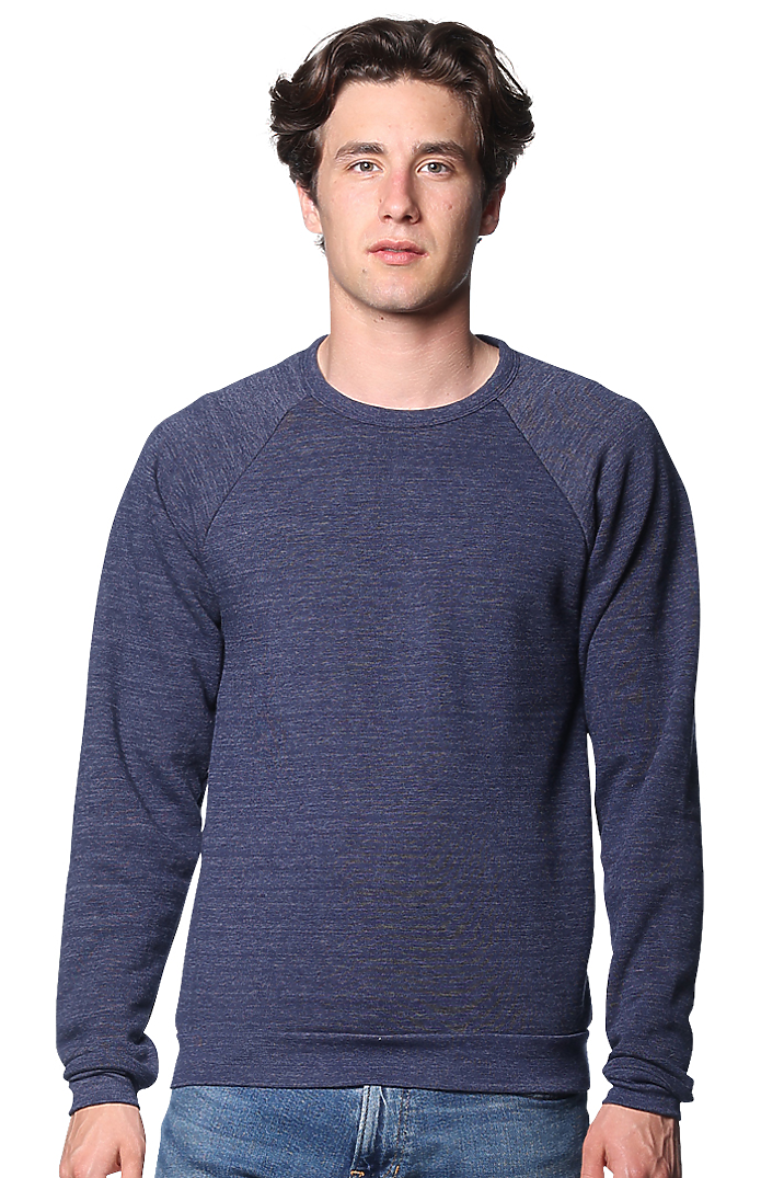 Unisex Triblend Fleece Raglan Crew Sweatshirt 5
