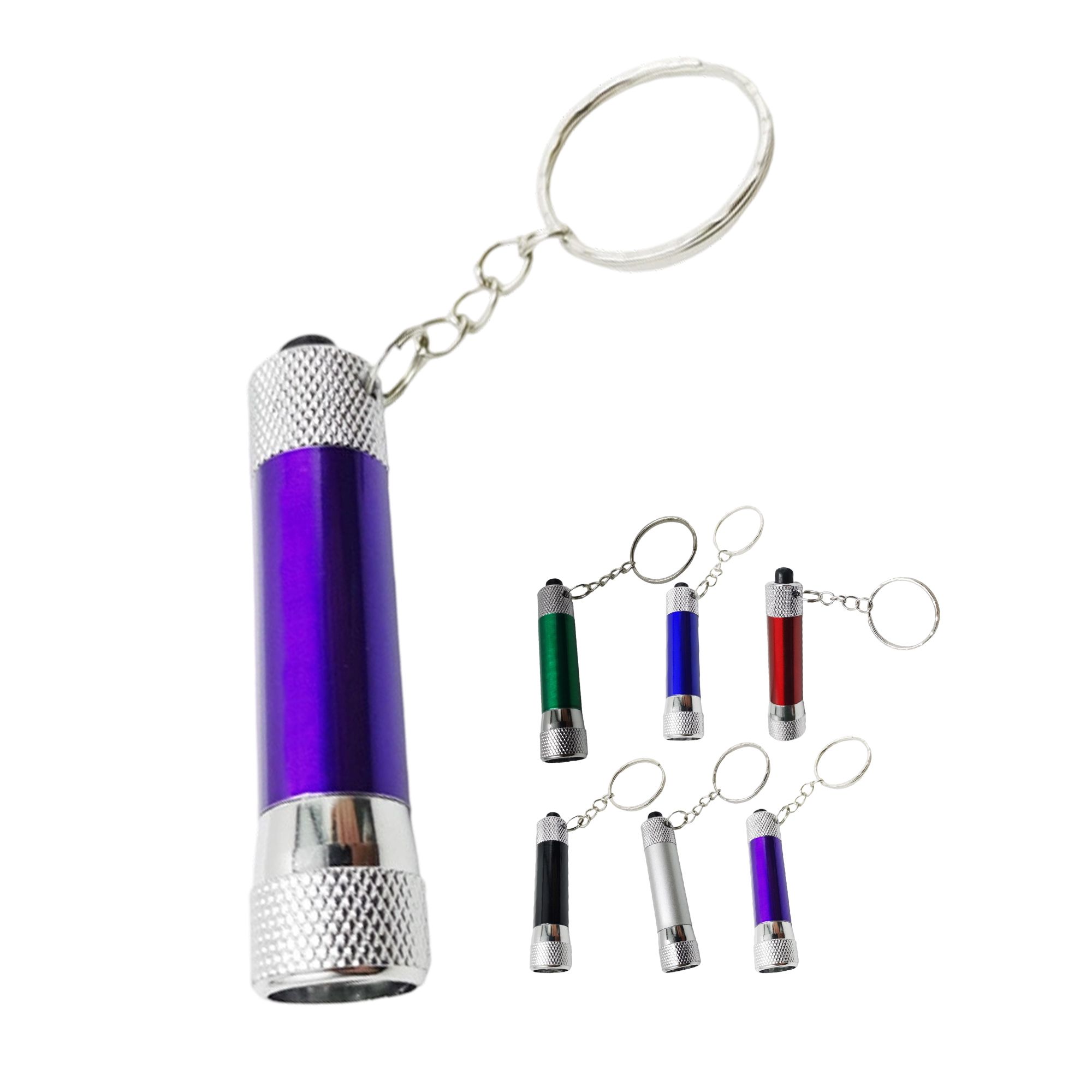 Aluminum Alloy Mini Flashlight With 5 LED And Swivel Keychain 8