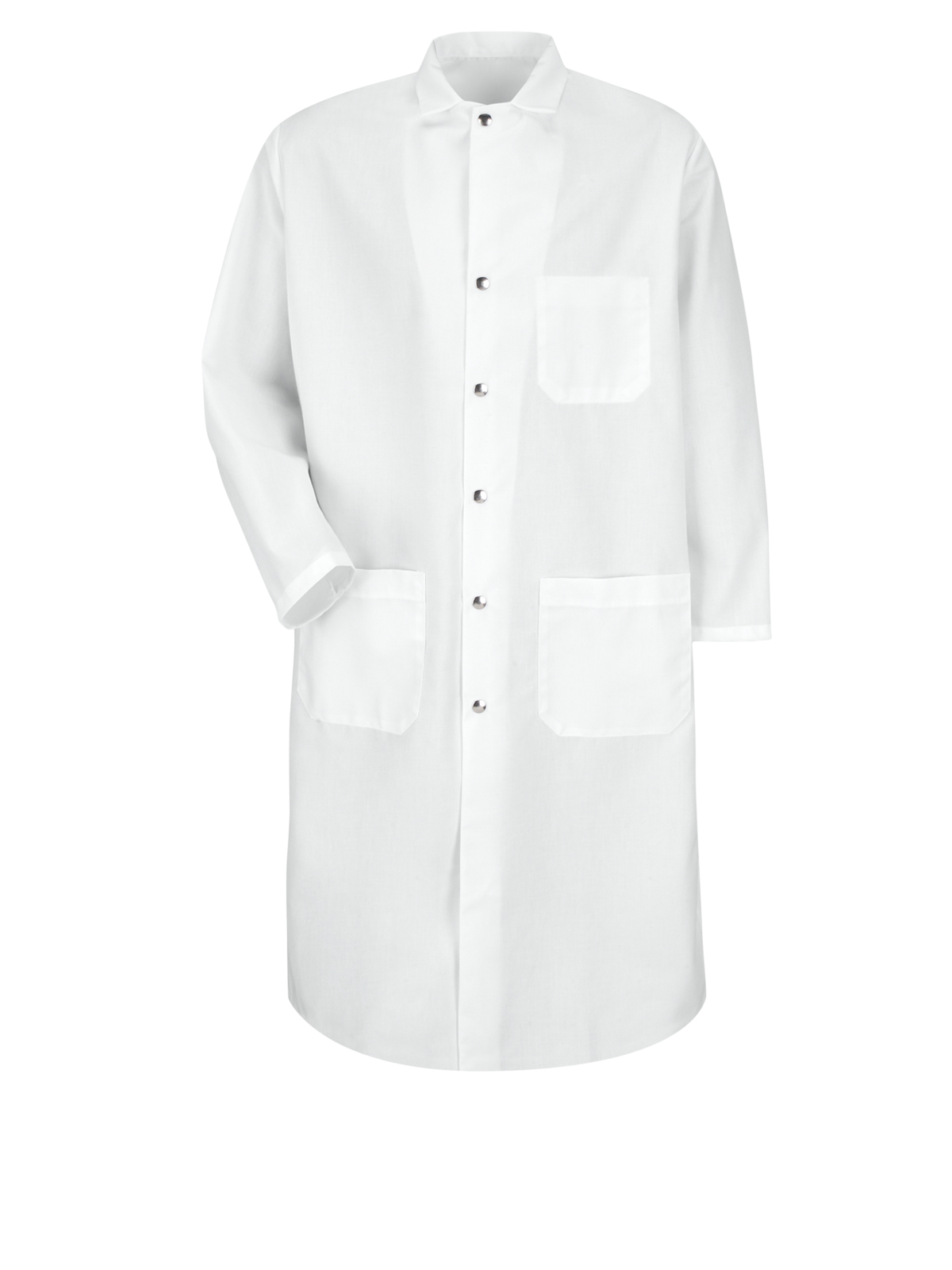 Red Kap Food Processing - Unisex Snap-Front 45" Spun Polyester Butcher Coat