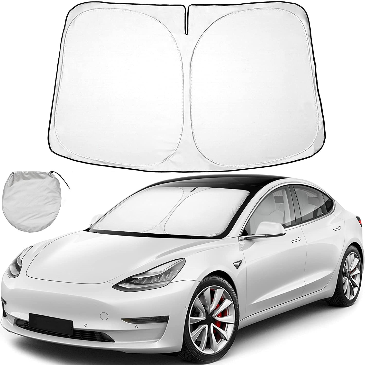 Tesla-Compatible Foldable UV-Blocking Car Sunshade 5