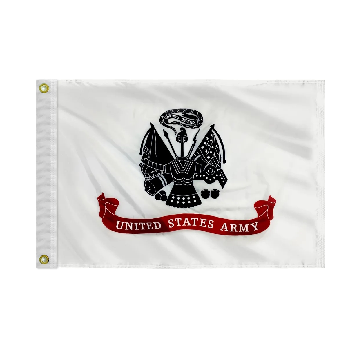 Applique & Embroidered Flag 14" x 20" Nylon 4