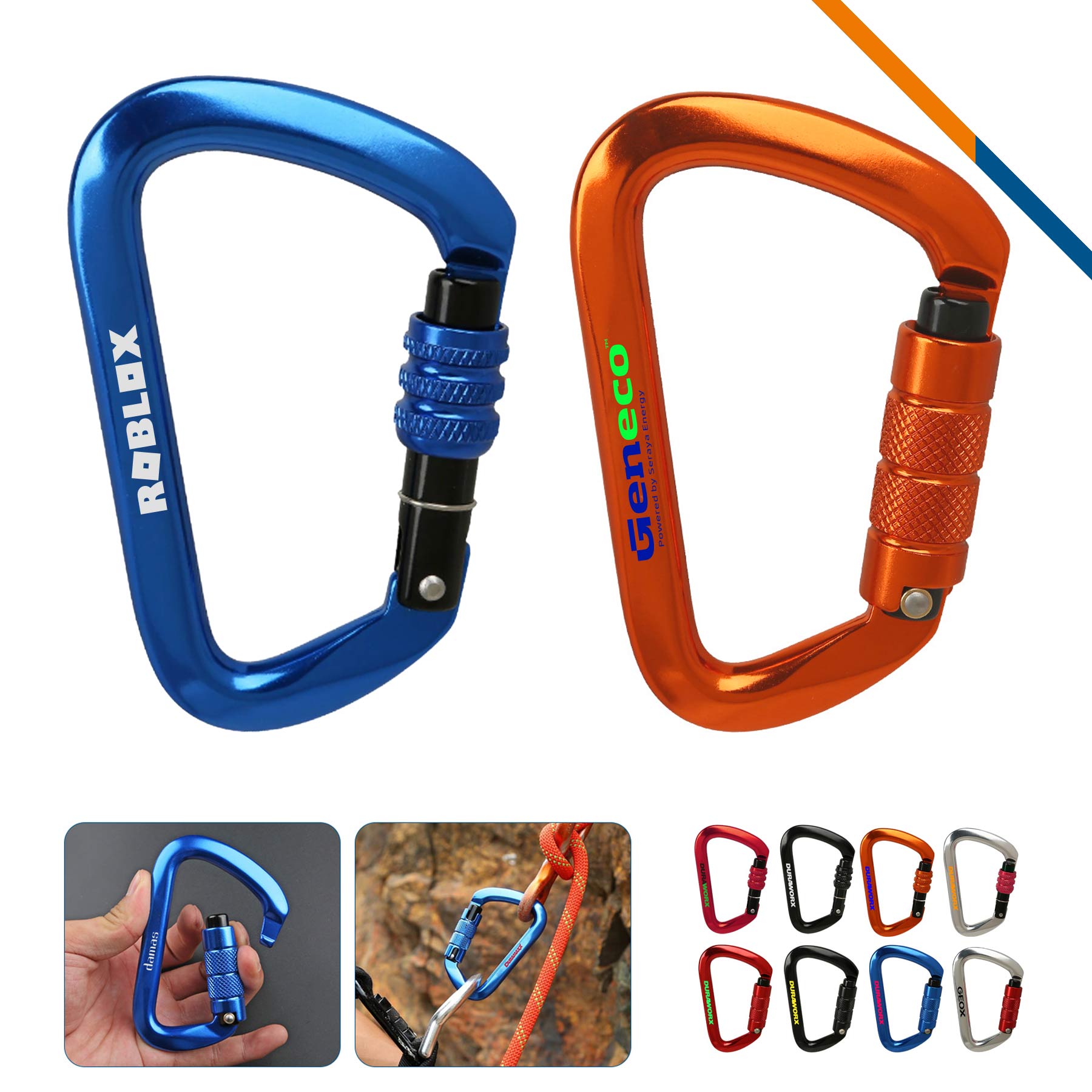 Screwbix D-ring Heavy Duty Carabiner 8