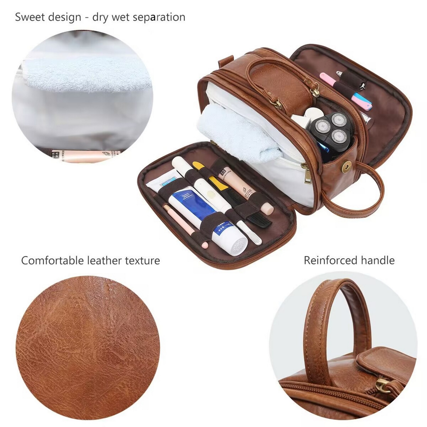 Men Leather Toiletry Bag 7