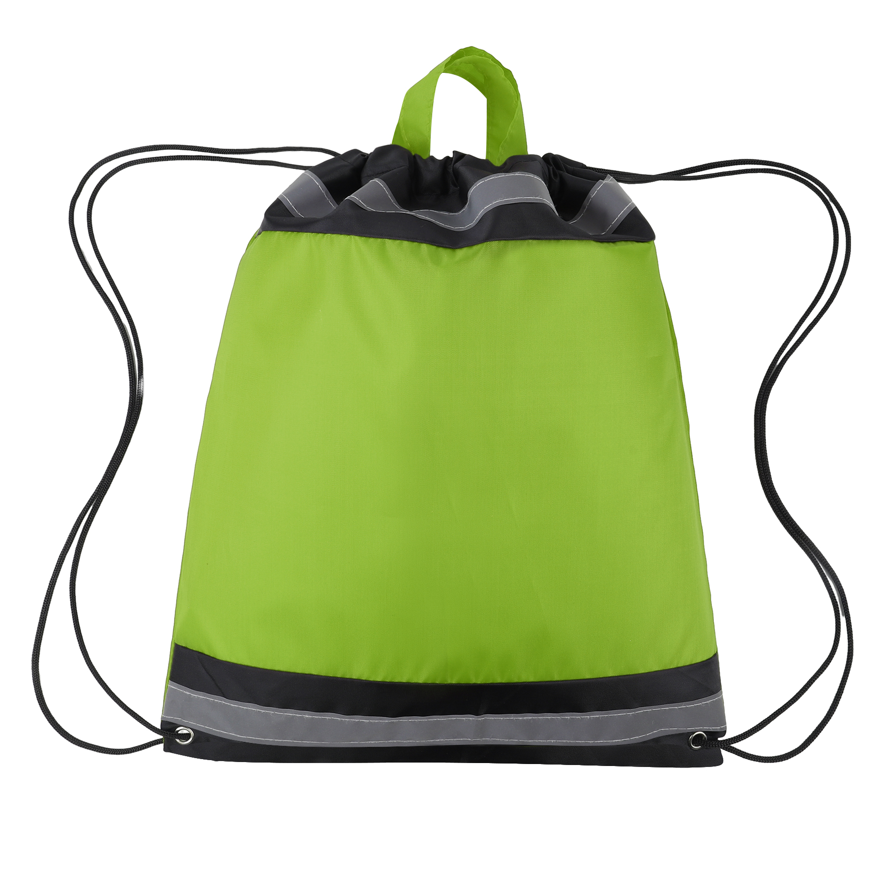 Small Reflective Polyester Drawstring Backpack 5