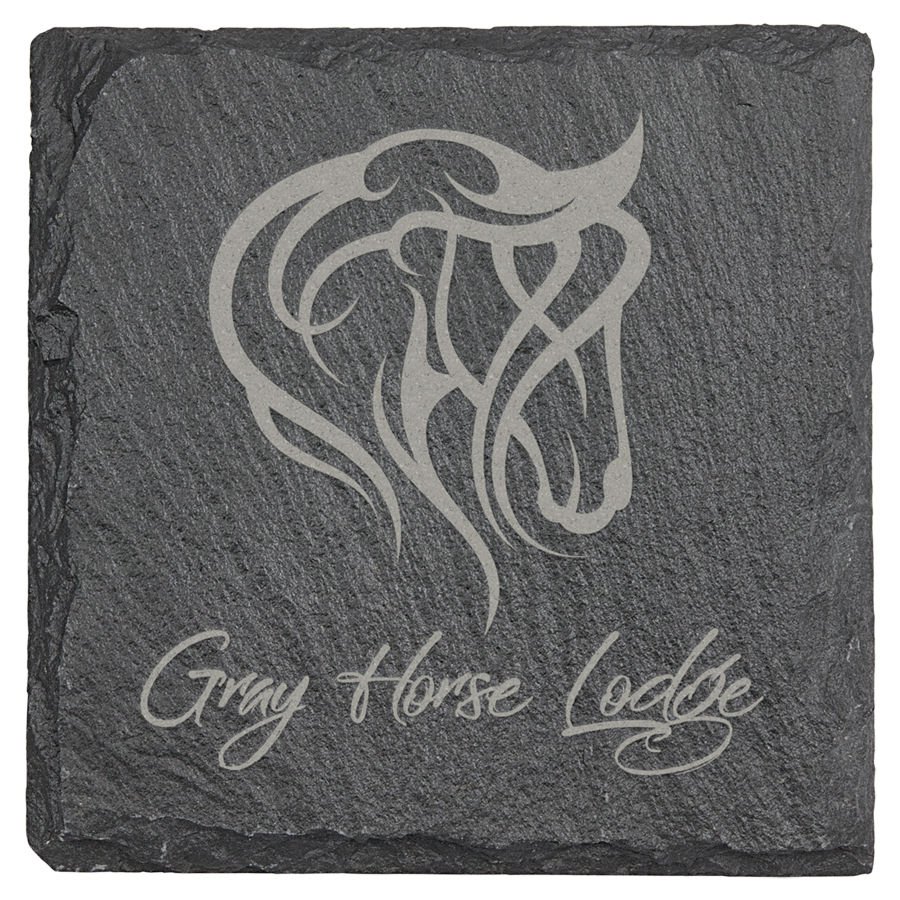 4" x 4" Square Slate Coaster 2