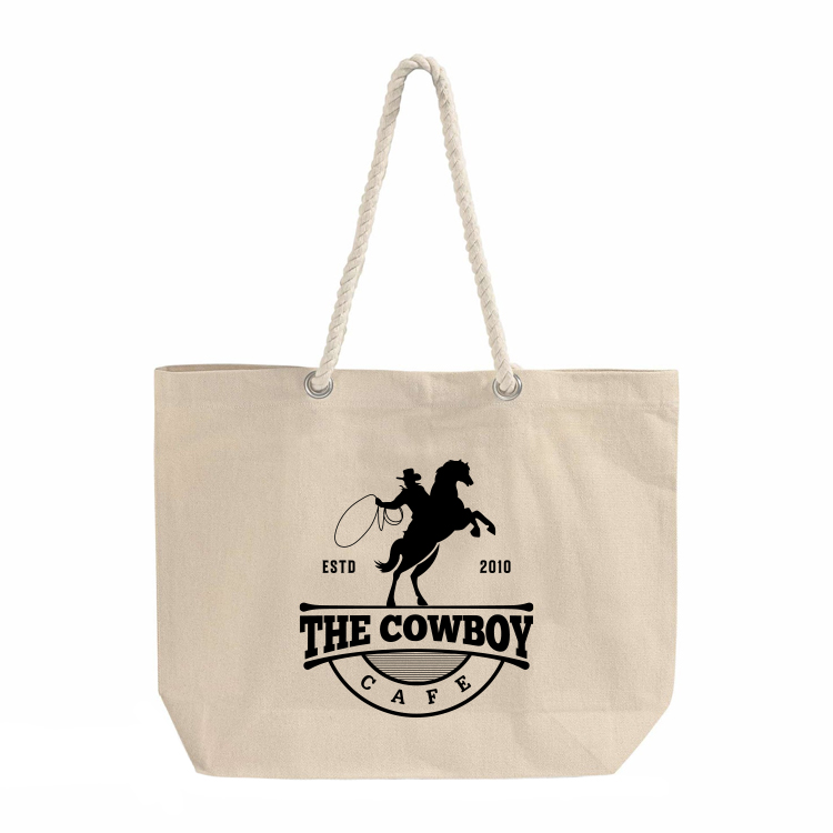 Bayshore Rope Handle Beach Tote Bag 4