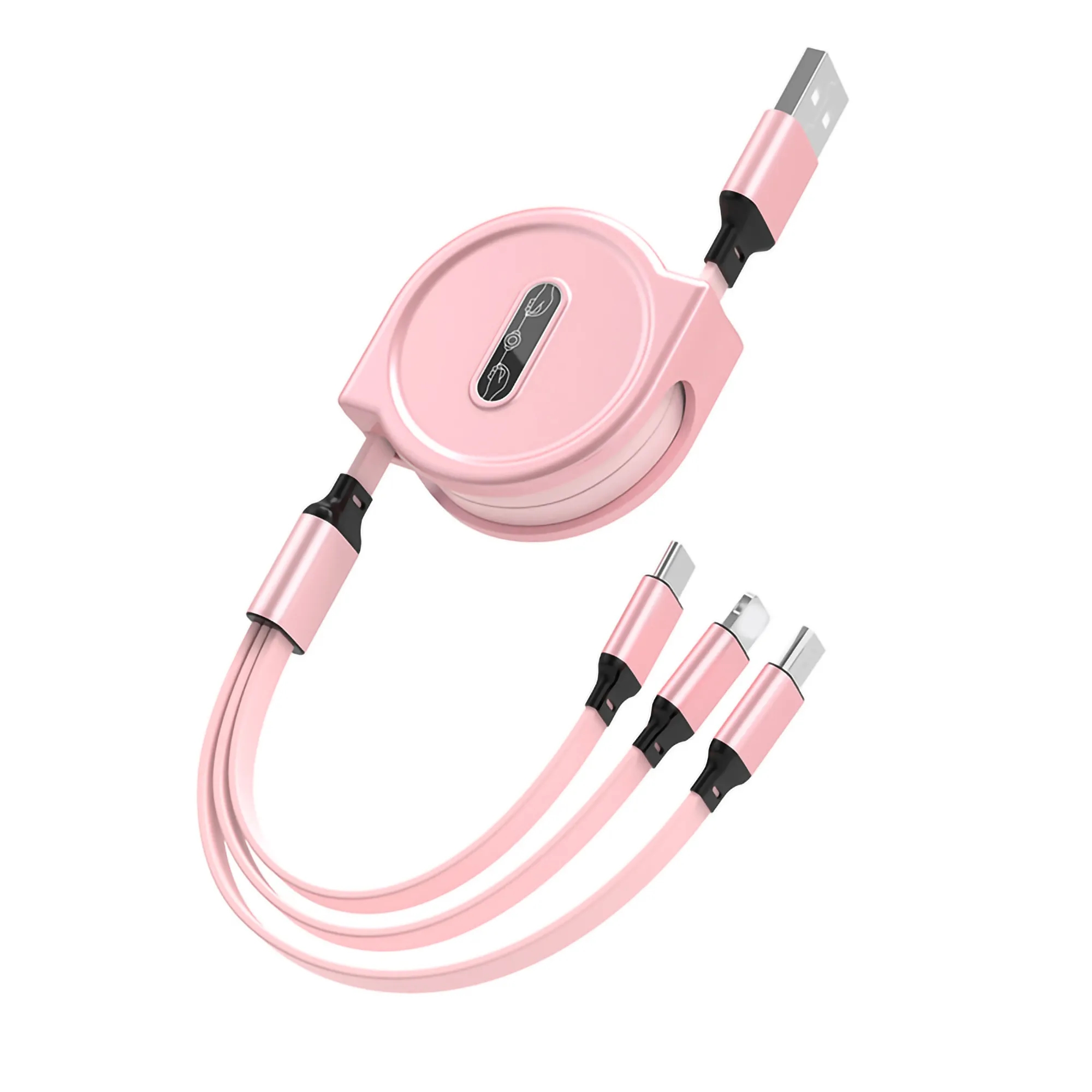 MOQ 50PCS Usb Charging Cable Retractable 3In1 Universal Char 3