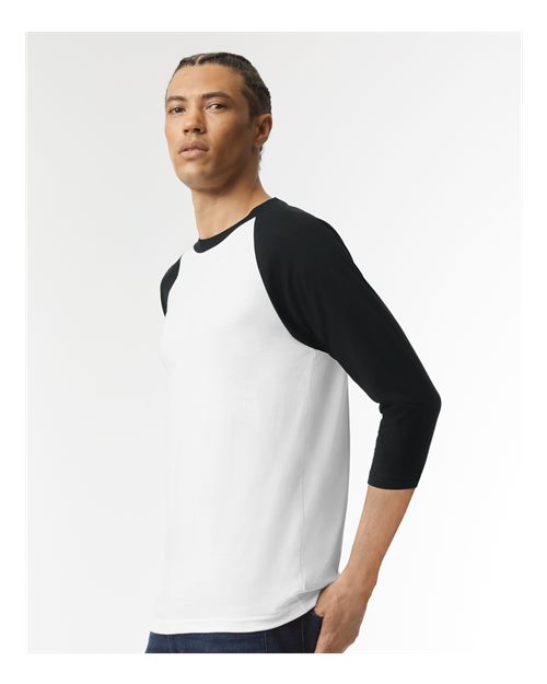 Unisex CVC Three-Quarter Sleeve Tee - 2003CVC 4