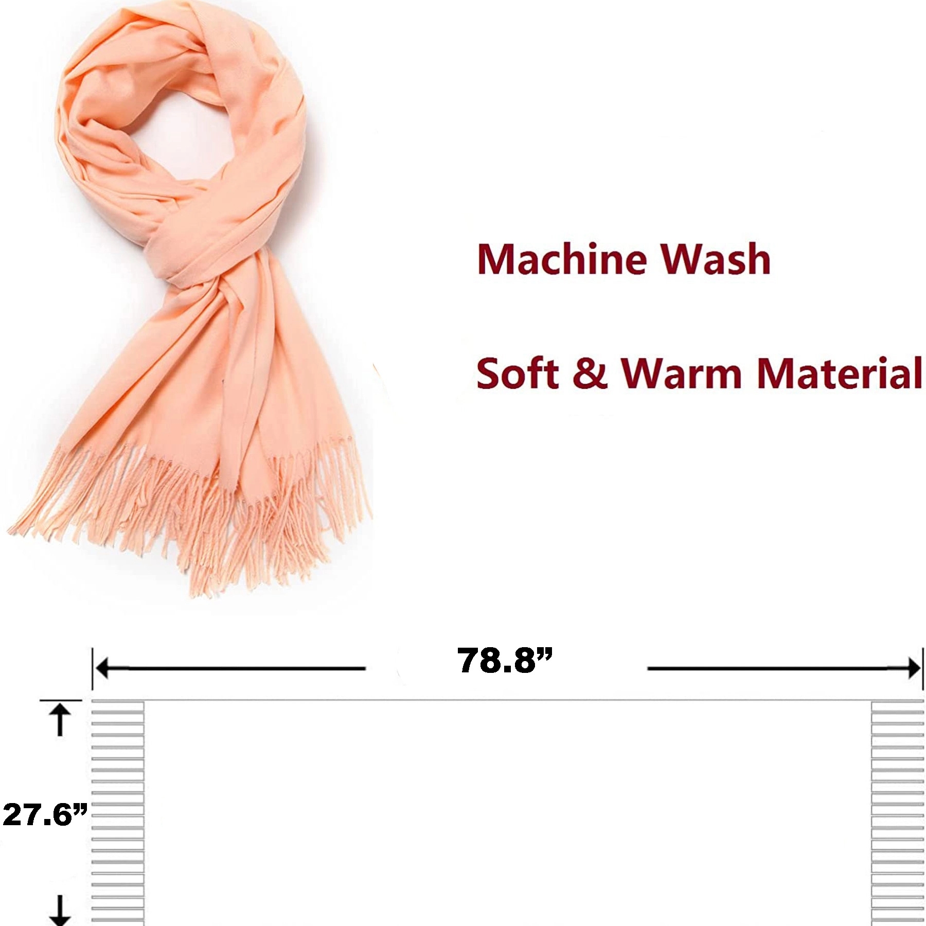 Cashmere Wrap Scarf Warm Keeping Shawl 11